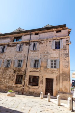 Pula Hırvatistan Yarımadası Istria 29 Nisan 2022. Şehrin mimarisi..