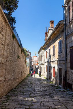 Pula Hırvatistan Yarımadası Istria 29 Nisan 2022. Şehrin mimarisi..