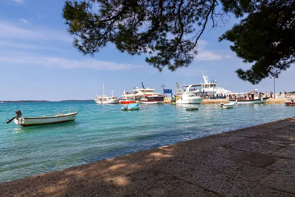 Fasana Hırvatistan Yarımadası Istria 2 Mayıs 2022. Adriyatik Denizi manzarası