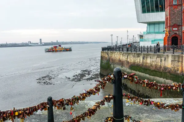 stock image March 22, 2022. Liverpool United Kingdom. Landscape on the River Mersey