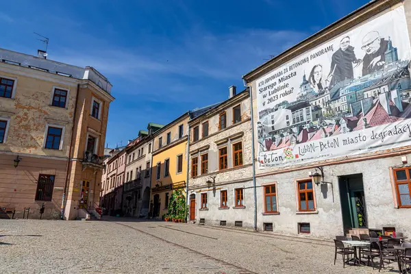 24 Temmuz 2024 Lublin Polonya. Seyahatten bir fotoğraf. Şehir mimarisi