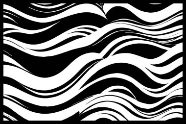 Soyut siyah beyaz desen. Grafiklerde kullanmak için. Duvar dekorasyonlarına yazdırmak için minimalist illüstrasyon