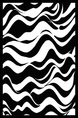 Soyut siyah beyaz desen. Grafiklerde kullanmak için. Duvar dekorasyonlarına yazdırmak için minimalist illüstrasyon