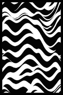 Soyut siyah beyaz desen. Grafiklerde kullanmak için. Duvar dekorasyonlarına yazdırmak için minimalist illüstrasyon