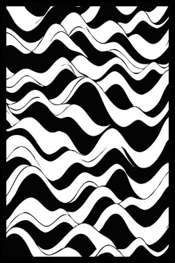 Soyut siyah beyaz desen. Grafiklerde kullanmak için. Duvar dekorasyonlarına yazdırmak için minimalist illüstrasyon