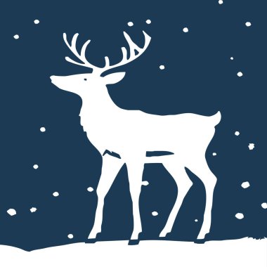 Noel kartı tasarımı. Minimalist desen