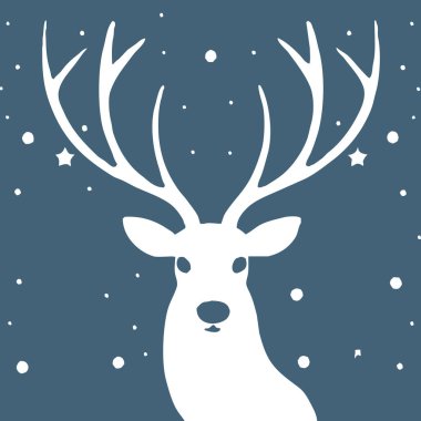 Noel kartı tasarımı. Minimalist desen