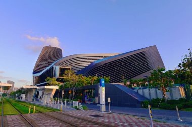 Kaohsiung, Tayvan - 23 Ağustos 2024: Kaohsiung Limanı Terminali.