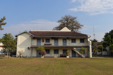 Benteng Vreadburg Müzesi, Endonezya tarihinin koloni döneminde sergilendiği bir müzedir. Malioboro sokağına yakın bir yerde. Yogyakarta, Endonezya - 2 Ağustos 2023