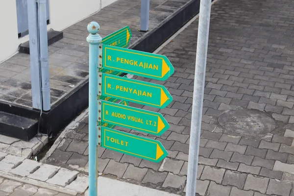 Directional Signs Provide Information Buildings Museum Benteng Vredeburg Yogyakarta Indonesia — Stock Photo, Image