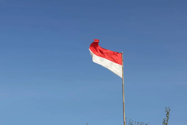 August 1945 Indonesian Flags Sky Background Independence Day Concept — Stock Photo, Image