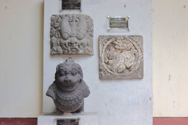 Sonobudoyo Müzesi 'ndeki Arca heykeli. Bu heykel antik çağlarda Hindular ve Budistler tarafından ibadet için kullanıldı. Yogyakarta, Endonezya - 21 01 2023.