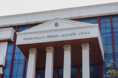 Kuzey Jakarta Bölge Mahkemesi 'nin ofis binası. Jakarta, Endonezya - 04 04 04 2025