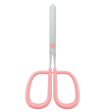 Makas, güzellik salonu aksesuar malzemesi konsepti, 3D İllüstrasyon