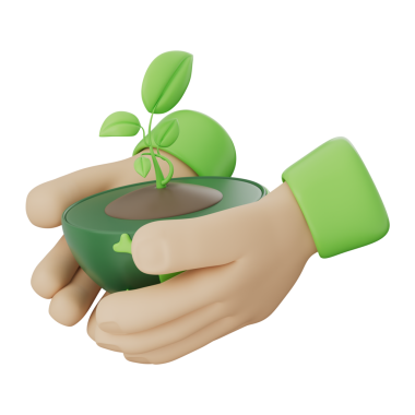 Elinde büyüyen yeşil tohum sürdürülebilirliği, ekolojiyi ve gezegen bakımını yansıtır. Çevre yaşamını, iklim hareketini ve biyolojik çeşitliliği teşvik eder. Şeffaf arkaplan, 3d illüstrasyon.