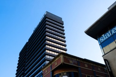 Leeds England: 2 Haziran 2024: Leeds Pinnacle (West Riding House) kulesi yakın görüş