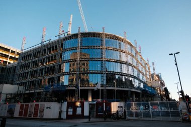 Newcastle on Tyne: 15 Ocak 2024: Newcastle Şehir Merkezi 'nde Pilgrim Caddesi Gelişimi