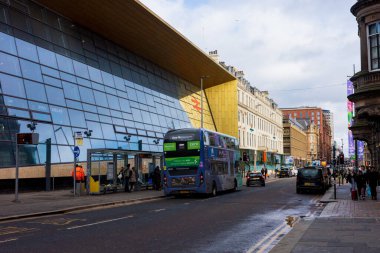 Glasgow İskoçya: 12 Şubat 2024: Glasgow Queen Caddesi İstasyonu yenilendi