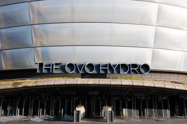 Glasgow İskoçya: 13 Şubat 2024: Glasgow 'daki Hydro Arena' nın dışı.