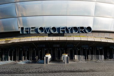 Glasgow İskoçya: 13 Şubat 2024: Glasgow 'daki Hydro Arena' nın dışı.