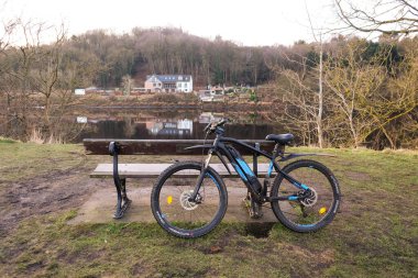 Newburn England: 16 Ocak 2025: Rockrider Mountain bisikleti, River Tyne 'da 72.