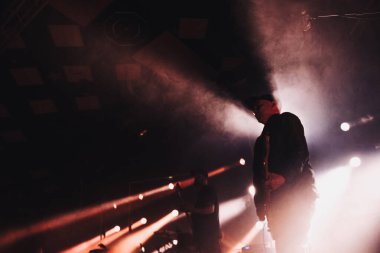 Glasgow İskoçya: 18 Mayıs 2025: Mogwai grubu Glasgow Barrowland meydanında canlı performans sergiliyor. Gitarist Stuart Braithwaite