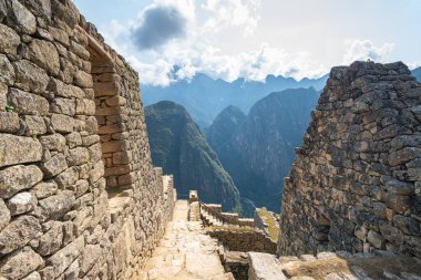 Maço Picchu harabelerinin panoramik görüntüsü, Peru