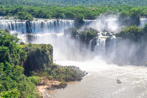 Increíble Vista Las Cataratas Iguazú Desde Frontera Argentina — Foto de Stock