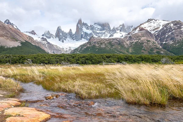 Paysage Randonnée Qui Fitzroy Montagne Dans Calafate Argentine — Photo