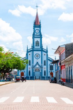 yurimaguas, peru. 17th september, 2022: street view of yurimaguas city, peru