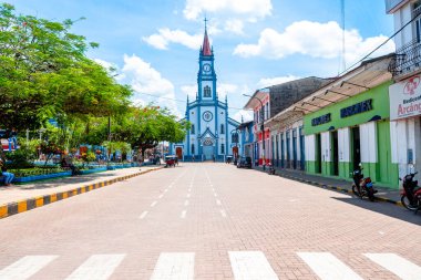 yurimaguas, peru. 17th september, 2022: street view of yurimaguas city, peru