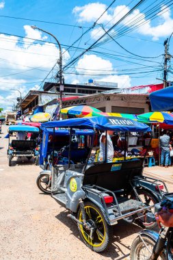 yurimaguas, peru. 17th september, 2022: street view of yurimaguas city, peru