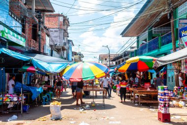 yurimaguas, peru. 17th september, 2022: street view of yurimaguas city, peru