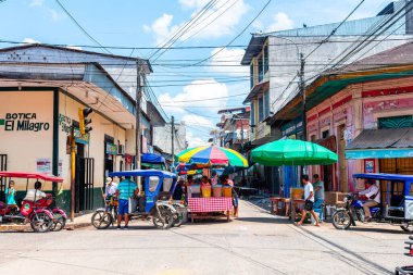 yurimaguas, peru. 17th september, 2022: street view of yurimaguas city, peru