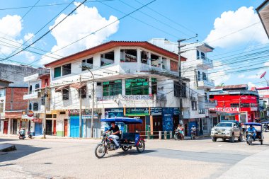 yurimaguas, peru. 17th september, 2022: street view of yurimaguas city, peru