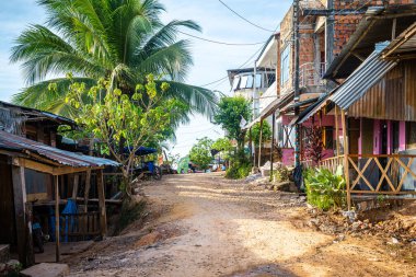 yurimaguas, peru. 17th september, 2022: street view of yurimaguas city, peru