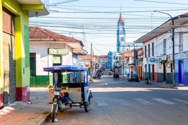 yurimaguas, peru. 17th september, 2022: street view of yurimaguas city, peru