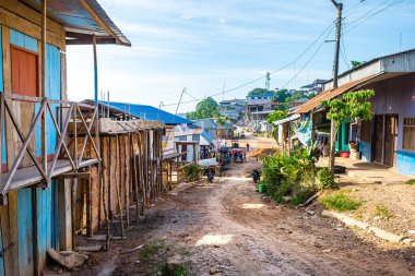 yurimaguas, peru. 17th september, 2022: street view of yurimaguas city, peru