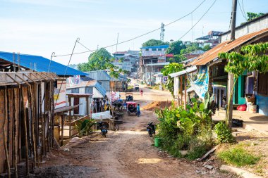 yurimaguas, peru. 17th september, 2022: street view of yurimaguas city, peru