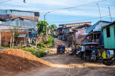 yurimaguas, peru. 17th september, 2022: street view of yurimaguas city, peru
