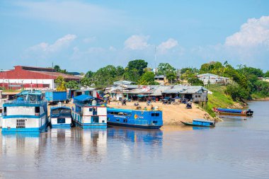 yurimaguas, peru. 17th september, 2022: street view of yurimaguas city, peru