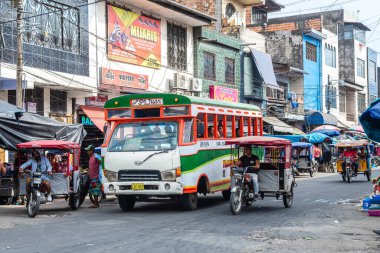 iquitos, peru. 19th september, 2022: street view of iquitos, peru