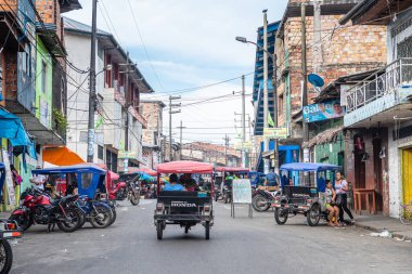 iquitos, peru. 19th september, 2022: street view of iquitos, peru