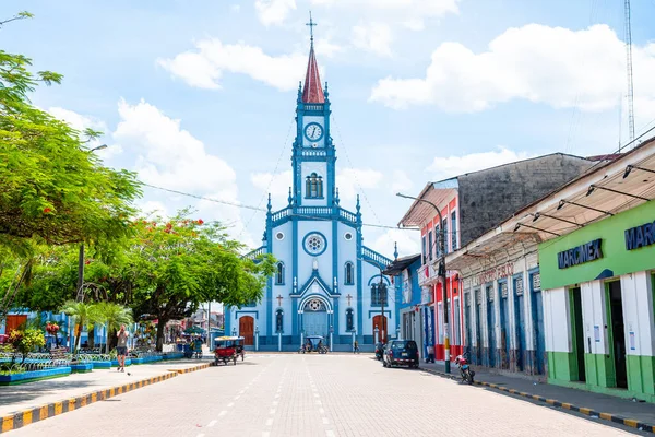yurimaguas, peru. 17th september, 2022: street view of yurimaguas city, peru