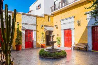 arequipa, peru. 25th september, 2022: street view of arequipas city, peru