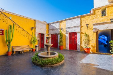 arequipa, peru. 25th september, 2022: street view of arequipas city, peru