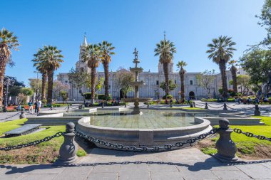 arequipa, peru. 25th september, 2022: street view of arequipas city, peru
