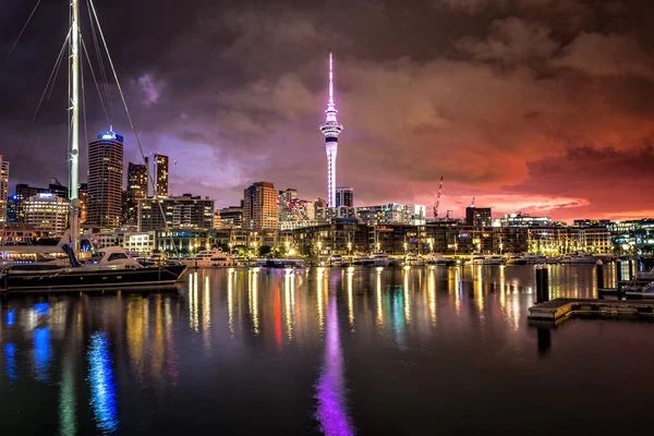 Auckland Neuseeland Februar 2023 Blick Auf Den Hafen Von Auckland — Stockfoto