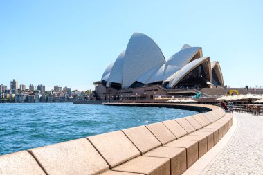 Sidney, Avustralya 'dan. 21 Şubat 2023: Sidney Opera Evi ve Limanı manzarası