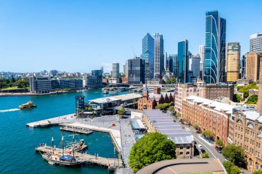 Sidney, Avustralya 'dan. 21 Şubat 2023: Sidney Opera Evi ve Limanı manzarası